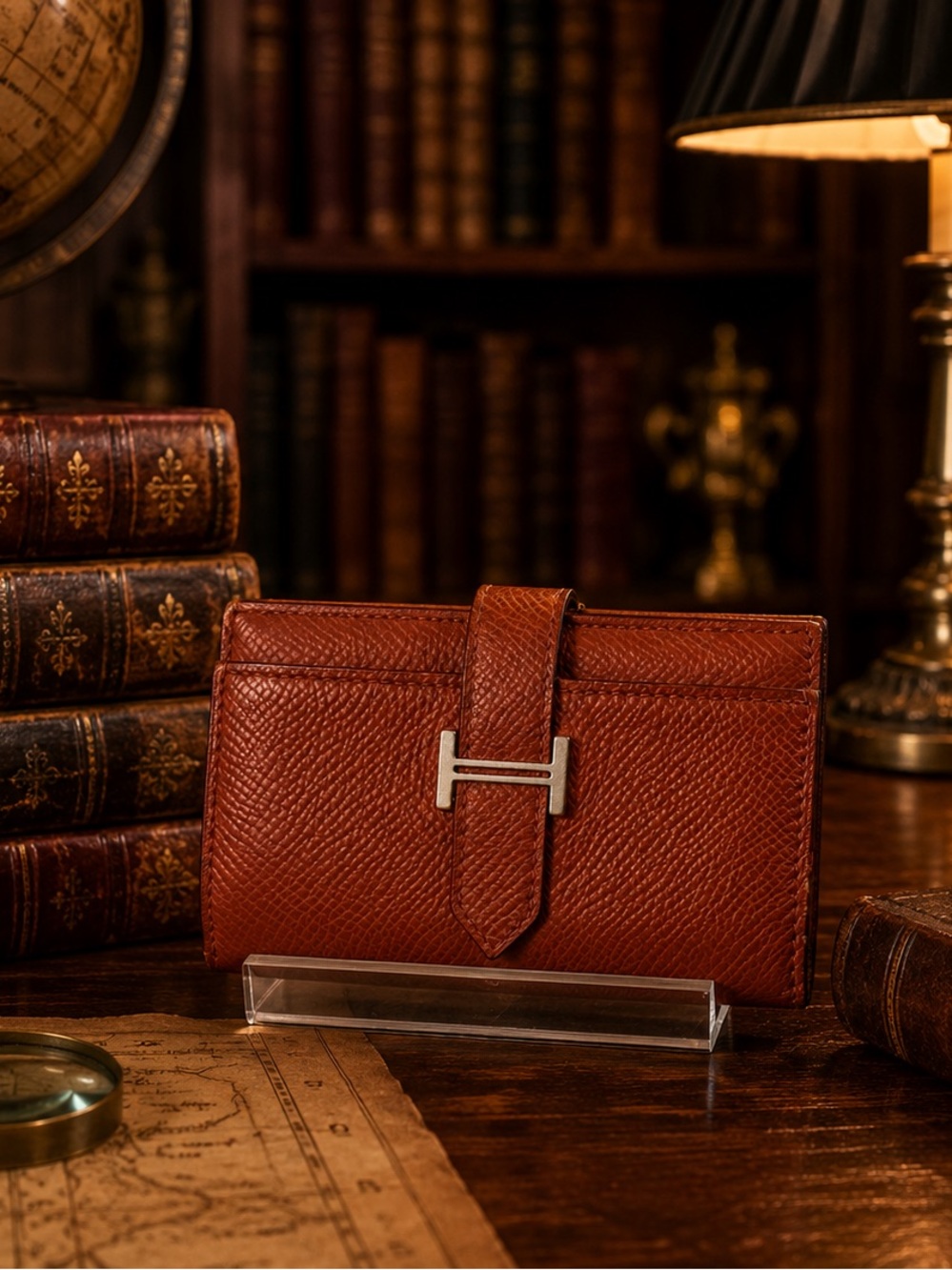Hermès Bearn 3-Key Holder – Epsom Leather – Casaque Brown – Made in France - Picture 14 of 14